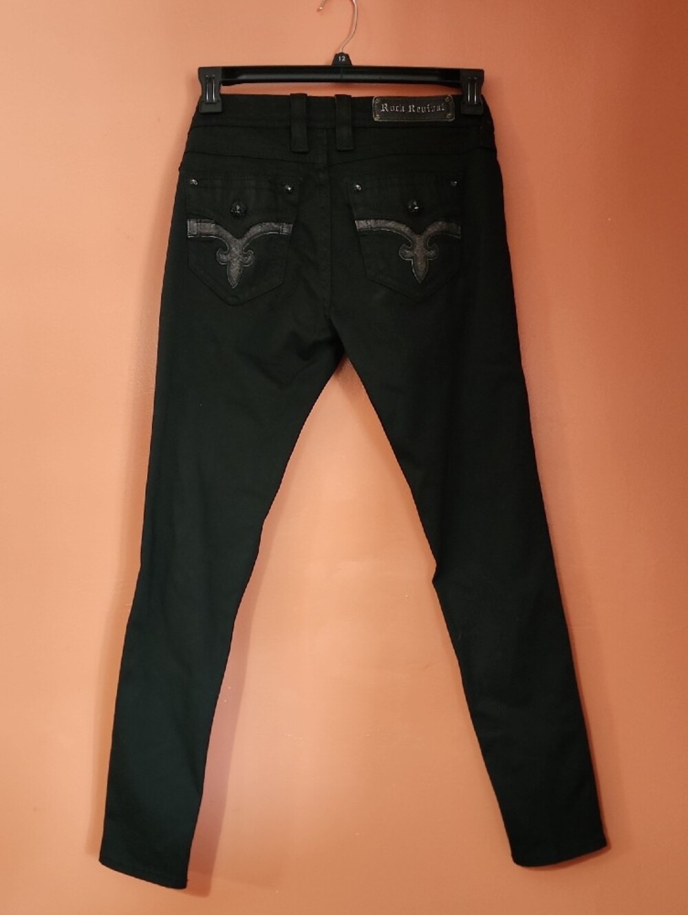 Rock Revival Women's Black Skinny Jeans - Classic Stretch Skinny - Picture 5 of 8